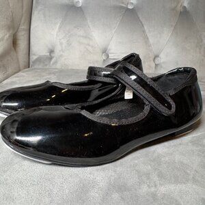Freestyle Girls Black Patent Ballet Mary Jane Tap Shoes‎ Size 2 NEW WITH TAG